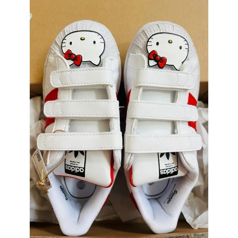 NIB❤️Adidas X Hello Kitty Superstar Kids Sneaker shoes sz2.5